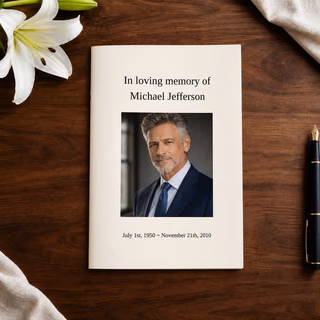 Classic Memorial memorial program design