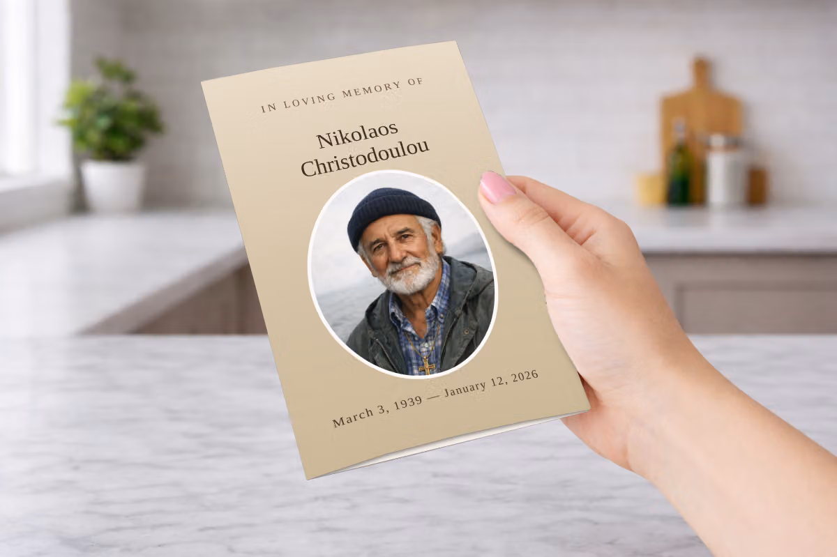 Classic Tan Pamphlet — In Hand