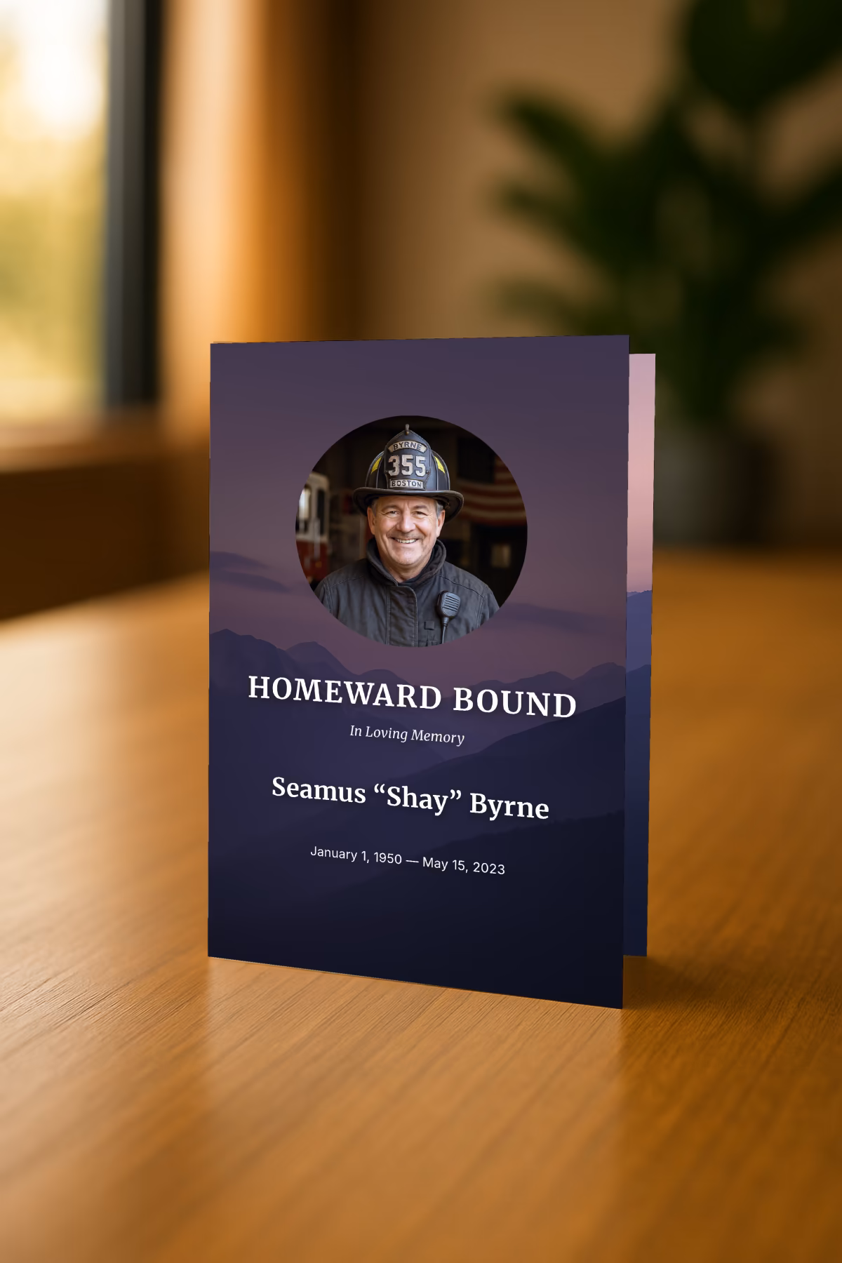 Homeward Bound Memorial Template