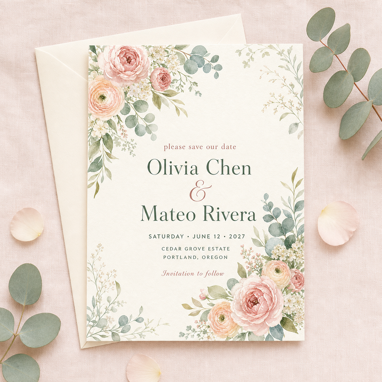 Garden Romance Save the Date preview