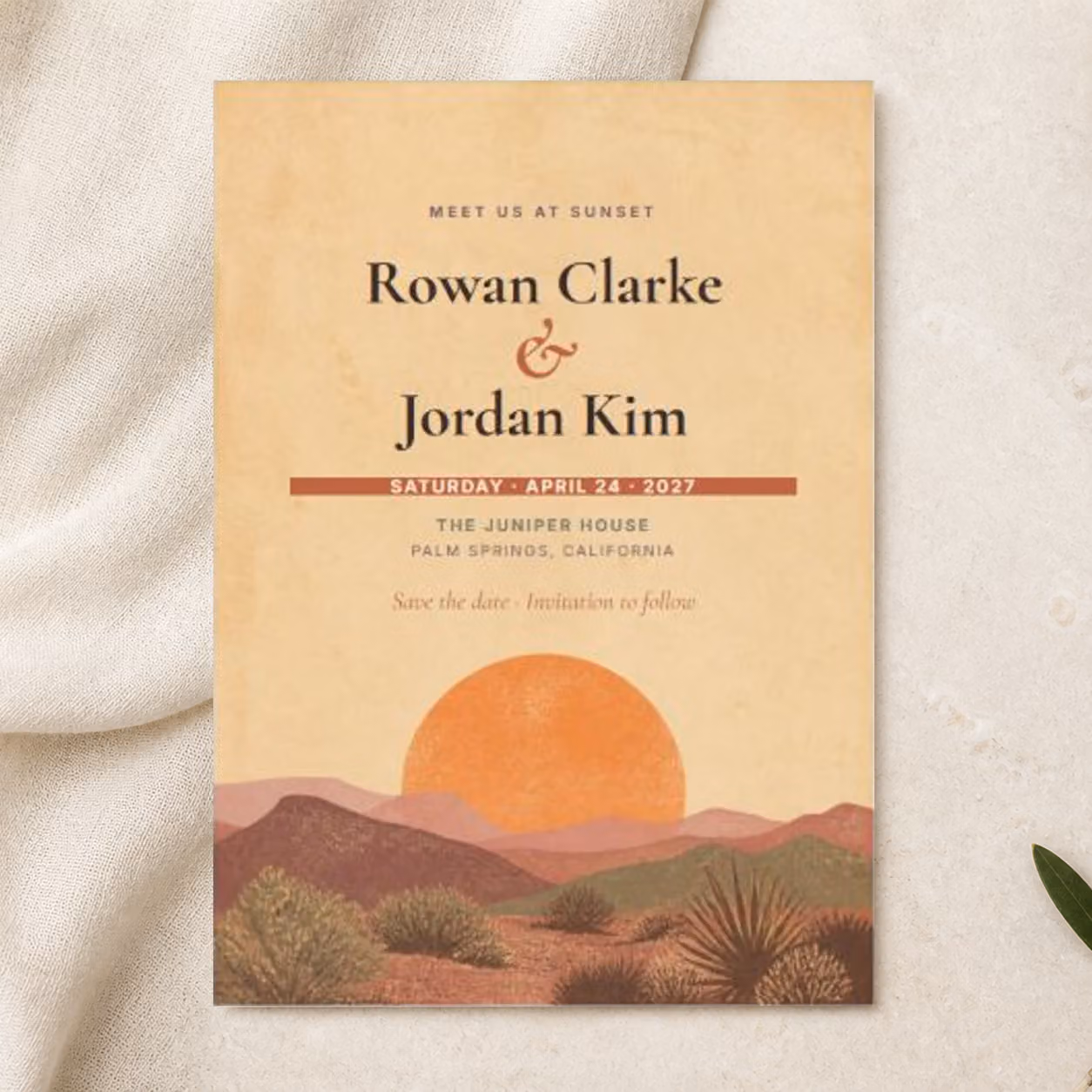 Cover of Desert Solstice Save the Date